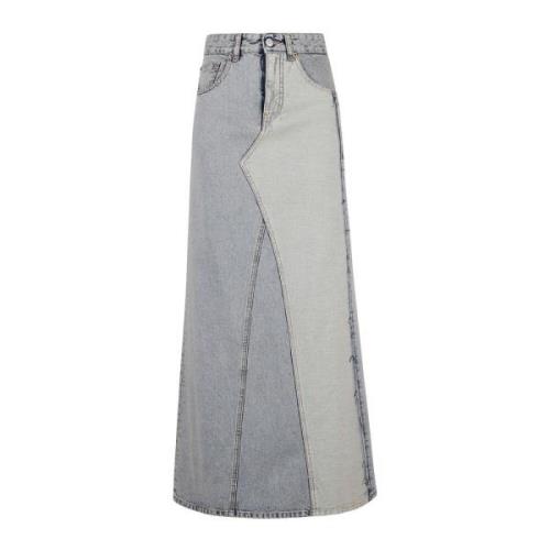 MM6 Maison Margiela Elegant Maxi Kjol Blue, Dam