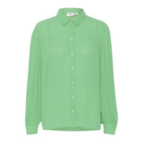 Saint Tropez Grön Zephyr Albasz Skjortblus Green, Dam