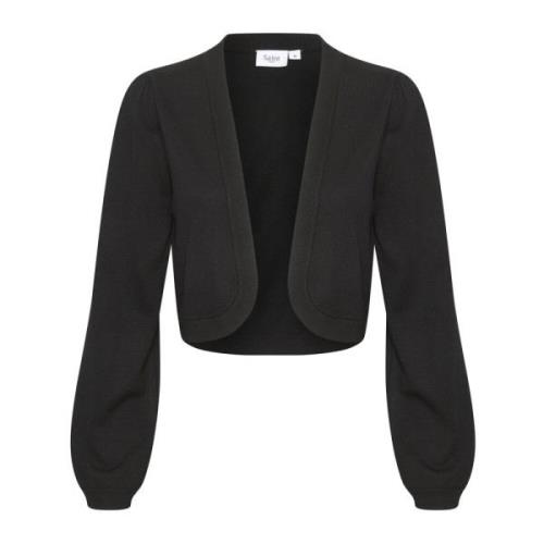 Saint Tropez Svart Bolero Tröja Black, Dam