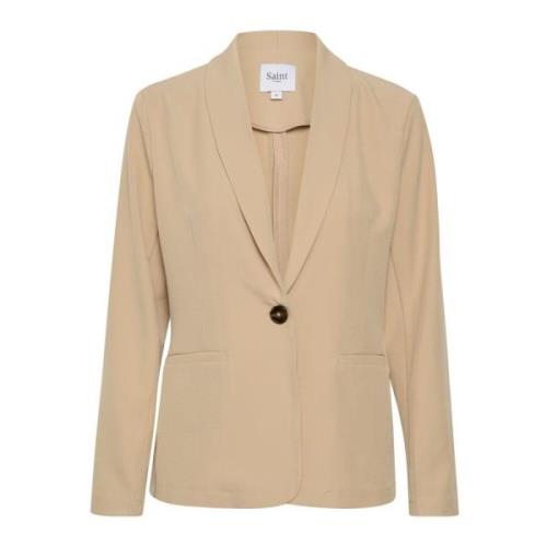 Saint Tropez Celestsz Blazer Jacka Cement Beige, Dam