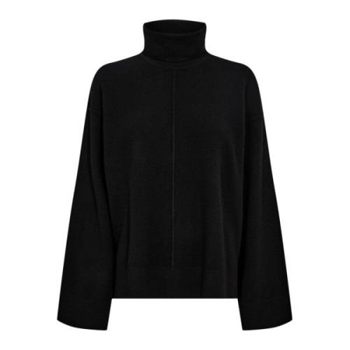 Designers Remix Mysig Turtle Neck Sweater Black, Dam