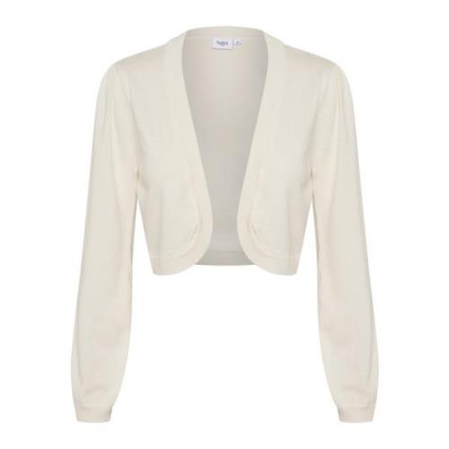 Saint Tropez Enkel Ice Bolero Tröja White, Dam