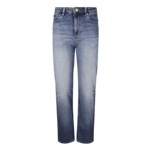 A.p.c. Högmidjade Straight-Leg Faded Jeans Blue, Dam