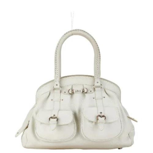 Dior Vintage Pre-owned Laeder handvskor White, Dam