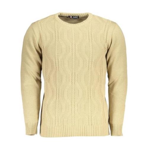 U.s. Polo Assn. Twisted Crew Neck Sweater Beige, Herr