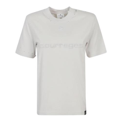 Courrèges Stilren Dirty White T-shirt för kvinnor White, Dam