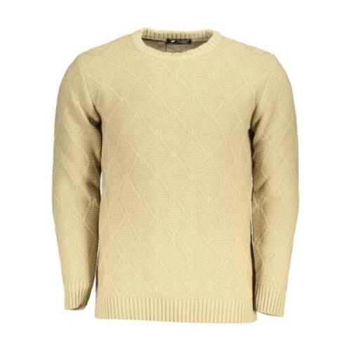 U.s. Polo Assn. Diamantmönstrad Crewneck Sweater Beige, Herr