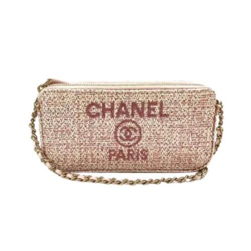 Chanel Vintage Pre-owned Canvas crossbodyvskor Pink, Dam