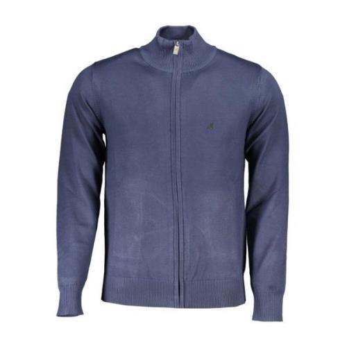 U.s. Polo Assn. Blå Broderad Zip-Up Cardigan Blue, Herr