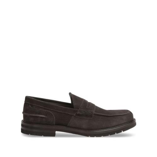 Corneliani Grå Moccasins för Män Aw24 Gray, Herr