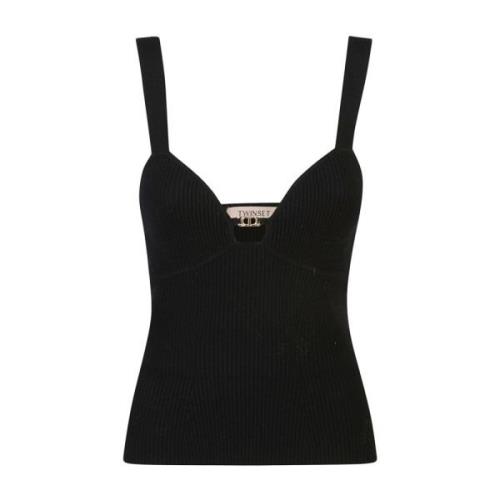 Twinset Svart Topwear för Kvinnor Aw24 Black, Dam