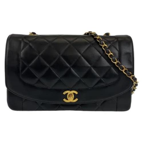 Chanel Vintage Pre-owned Laeder crossbodyvskor Black, Dam