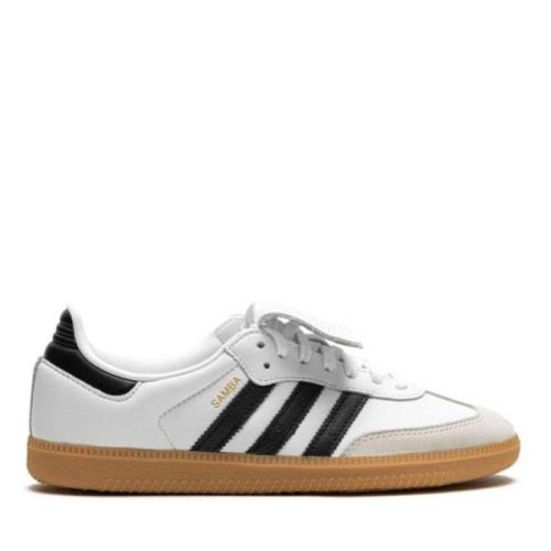 Adidas Samba Vit Svart Guld Sneakers White, Dam