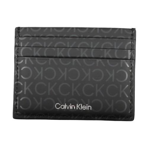 Calvin Klein Herr Plånbok Svart Kontrast Detaljer Black, Herr