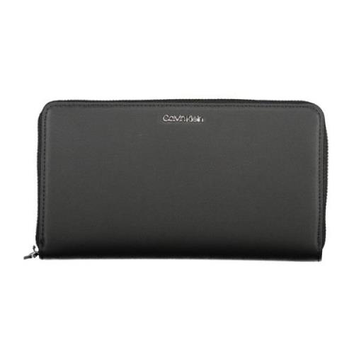 Calvin Klein Damplånbok Svart Rfid Dragkedja Stängning Black, Dam