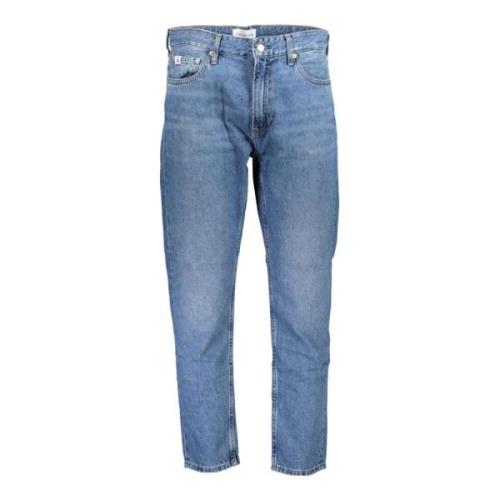 Calvin Klein Blå Bomull Dad Jeans Blue, Herr