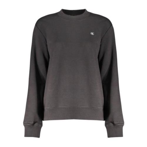 Calvin Klein Svart Sweatshirt med Logotyp Black, Dam