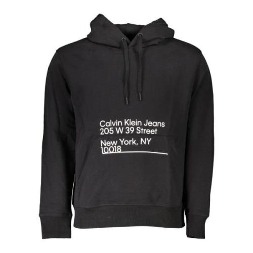 Calvin Klein Svart huvtröja med logotyptryck Black, Herr