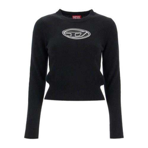 Diesel Ull Kashmir Crew Neck Sweater Black, Dam