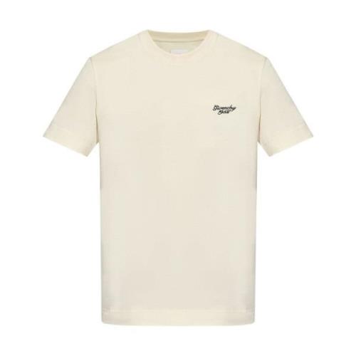 Givenchy Vit Bomull Logo T-shirt White, Herr