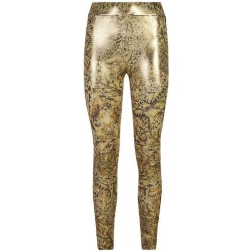 Just Cavalli Gula Leggings för Kvinnor Aw24 Yellow, Dam