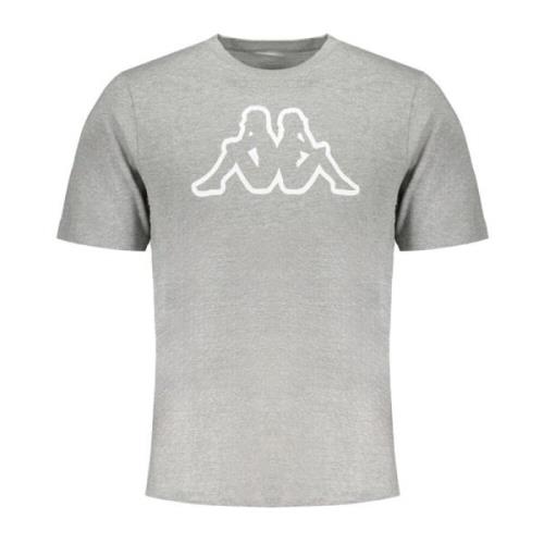 Kappa Kortärmad Herr T-shirt Grå Logo Print Gray, Herr