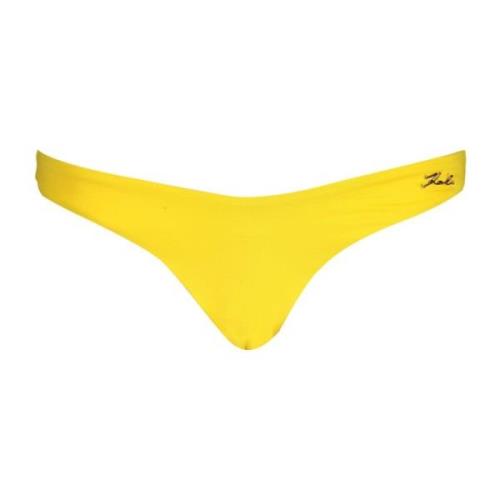 Karl Lagerfeld Gul Badkläder Bikini Underdel med Logotyp Yellow, Dam