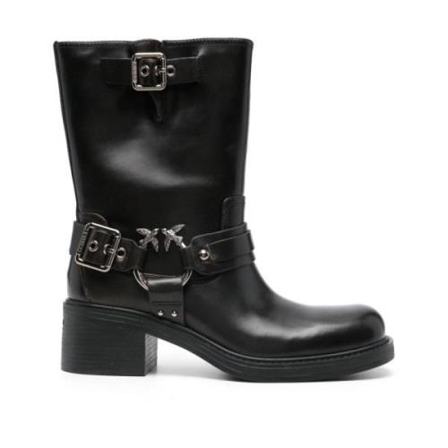 Pinko Svarta Ankelboots Black, Dam