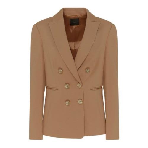 Pinko Brun Dubbelknäppt Blazer Brown, Dam