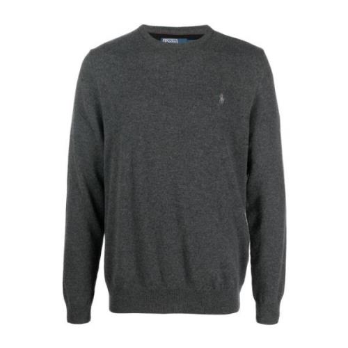 Polo Ralph Lauren Ullstickad Tröja med Polo Pony Motiv Gray, Herr