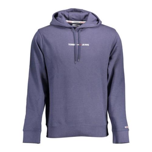 Tommy Hilfiger Blå Hoodie med Logobrodyr Blue, Herr