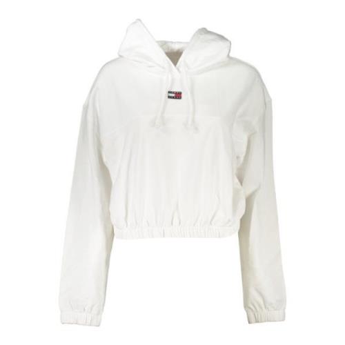 Tommy Hilfiger Huvtröja Vit Logotyp Applikation White, Dam