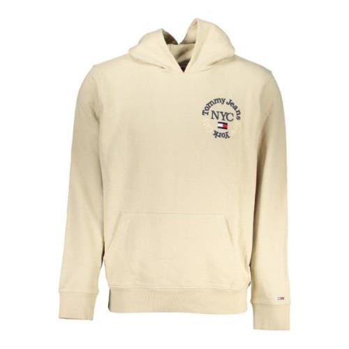 Tommy Hilfiger Huvtröja Beige Broderad Logotyp Beige, Herr