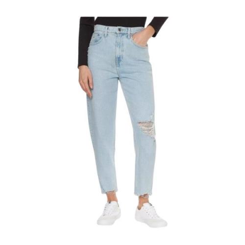 Tommy Hilfiger Klassiska Straight Leg Jeans för Kvinnor Blue, Dam