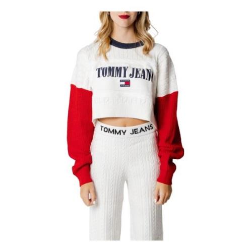 Tommy Hilfiger Vit Stickat Långa ärmar Rund Hals White, Dam