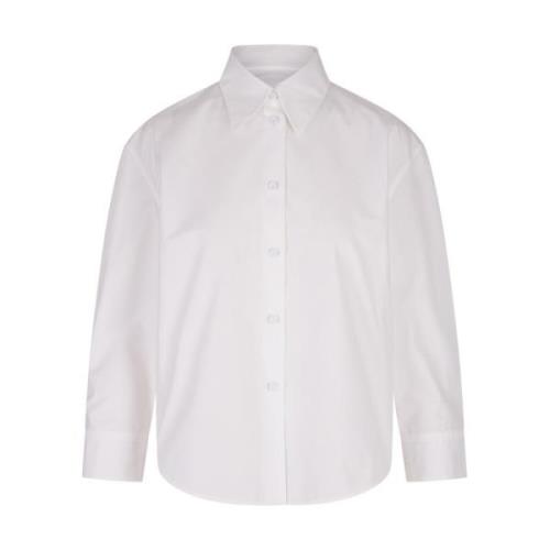 Jil Sander Vit Bomull Poplin Kortskjorta White, Dam