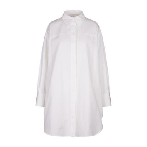 Jil Sander Vit Skjortklänning Oversize Modell White, Dam