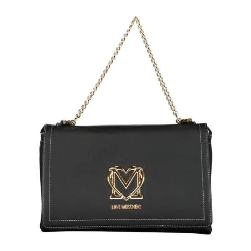 Love Moschino Svart Axelväska med Kedjehandtag Black, Dam