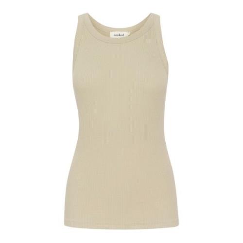 Soaked in Luxury Grön Tanktop Slsimone Spray Green, Dam