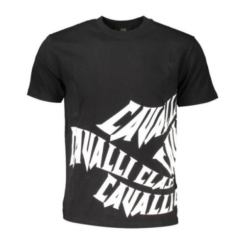 Cavalli Class T-shirt med tryckt logga Black, Herr