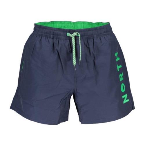 North Sails Blå Herr Simboxershorts med Kontrastdetaljer Blue, Herr