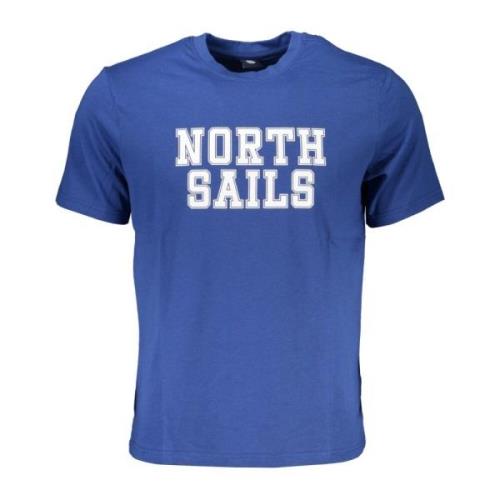 North Sails Blå Kortärmad Logotryck T-shirt Blue, Herr