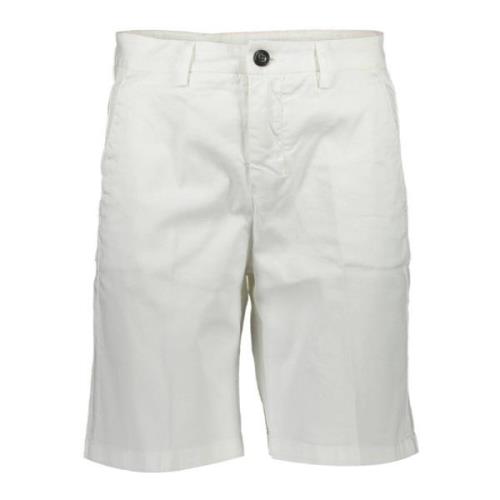 North Sails Vita Bermuda Shorts Slim Fit Logo White, Herr