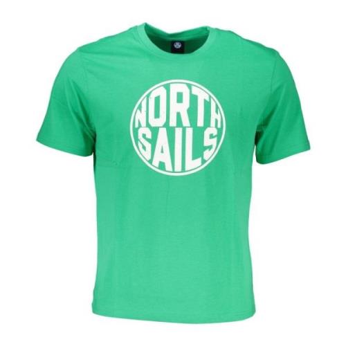 North Sails Grön T-shirt med korta ärmar och logotyp Green, Herr