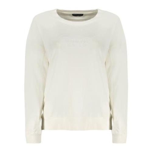 North Sails Vit Långärmad Logo Sweatshirt White, Dam