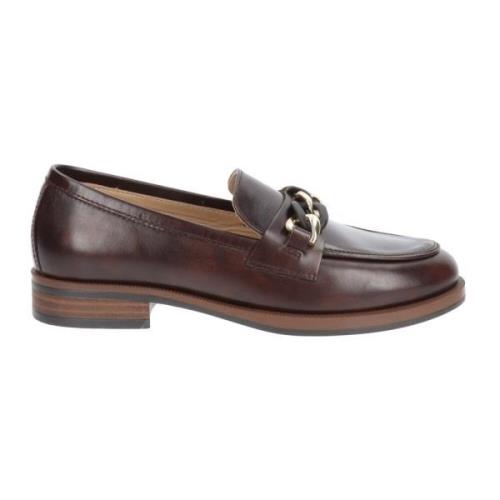 Nerogiardini Läder Dams Loafers Brown, Dam