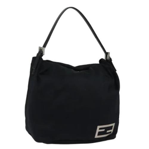 Fendi Vintage Pre-owned Nylon handvskor Black, Dam