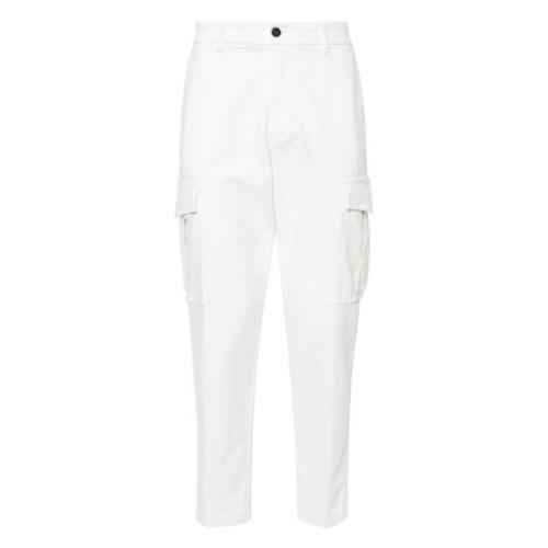 Eleventy Cargo Byxor med Fickor White, Herr