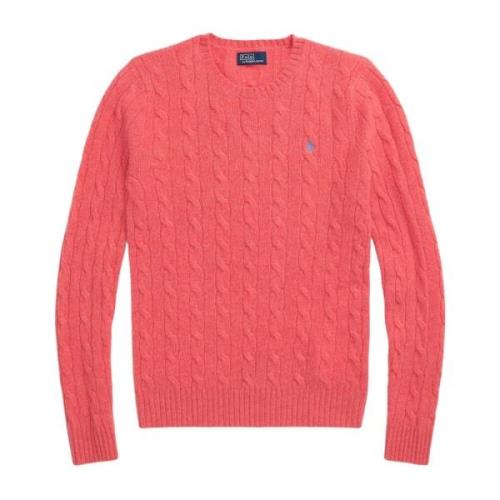 Ralph Lauren Röd Tröja med Broderad Pony Red, Dam