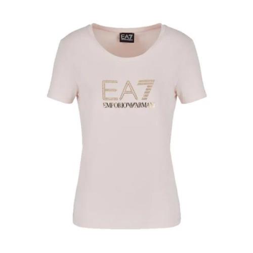 Emporio Armani EA7 Rosa T-shirts och Polos Kollektion Pink, Dam